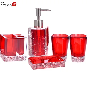 Advanced Bathroom Accessories 5pc Set Topgrade Acrylic Resin Ice Flower Amber Handcraft Holiday Gift Bath Room Decorative Tools
Advanced Bathroom Accessories 5pc Set Topgrade Acrylic Resin Ice Flower Amber Handcraft Holiday Gift Bath Room Decorative Tools