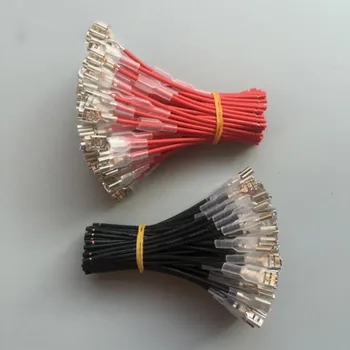 6.3 PLUG 0.75 square pressing terminal with Soft protective cover switch connector 10CM wire Red Black x100pair
6.3 PLUG 0.75 square pressing terminal with Soft protective cover switch connector 10CM wire Red Black x100pair
