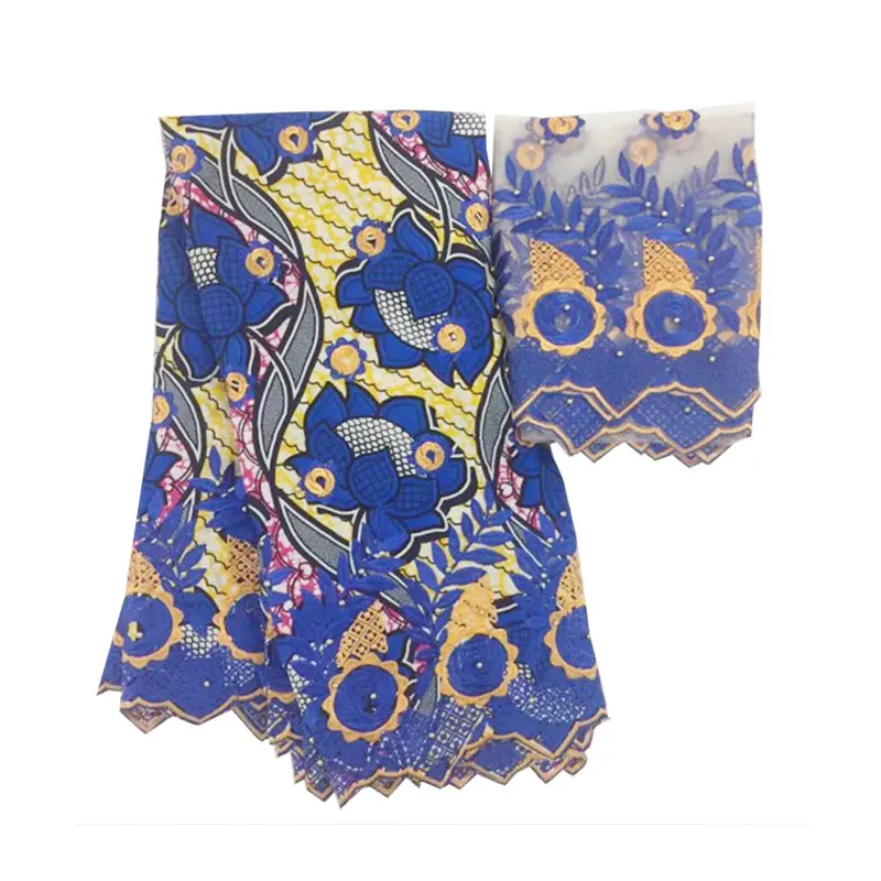 5+2 Yards African Rayon Fabric with Tulle French Lace Scarf for Party Dress, Rayon Fabrics African with Embroidery Stones Beads
5+2 Yards African Rayon Fabric with Tulle French Lace Scarf for Party Dress, Rayon Fabrics African with Embroidery Stones Beads