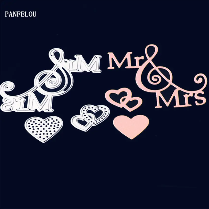 PANFELOU Metal craft Mr Mrs love paper die cutting dies for Scrapbooking/DIY Christmas wedding cards Hand account
PANFELOU Metal craft Mr Mrs love paper die cutting dies for Scrapbooking/DIY Christmas wedding cards Hand account