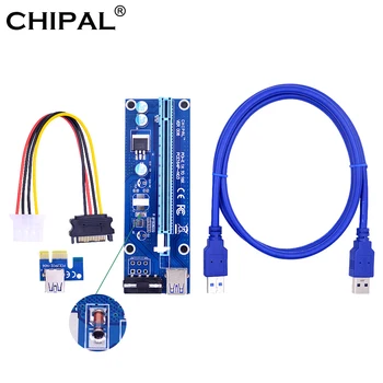 CHIPAL 10PCS Regulator Tube 1M VER006 PCI-E Riser Card PCI-E 1x to 16x Extender with USB 3.0 Cable Molex Power Cord for Mining
CHIPAL 10PCS Regulator Tube 1M VER006 PCI-E Riser Card PCI-E 1x to 16x Extender with USB 3.0 Cable Molex Power Cord for Mining