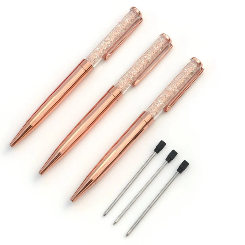 Rose Gold Pen Bling Crystal Ball Point Pen Black Ink Pen with 3 Extra Refills (Rose Gold 3 Pack)
Rose Gold Pen Bling Crystal Ball Point Pen Black Ink Pen with 3 Extra Refills (Rose Gold 3 Pack)