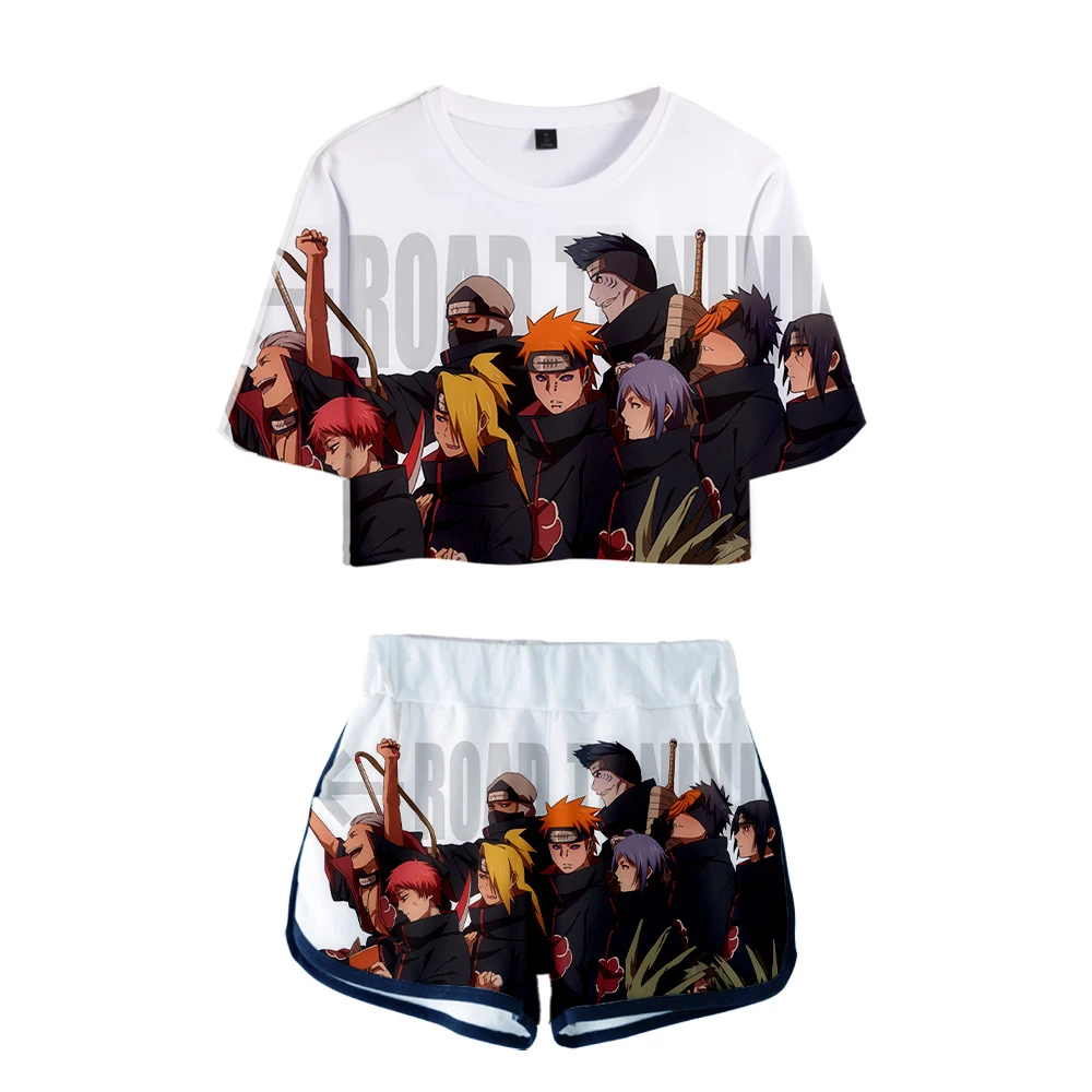 Naruto 3D Printed Women Two Piece Fashion Summer Short Sleeve Crop Top+Shorts Arrival Casual Clothes Cool New 2019
Naruto 3D Printed Women Two Piece Fashion Summer Short Sleeve Crop Top+Shorts Arrival Casual Clothes Cool New 2019