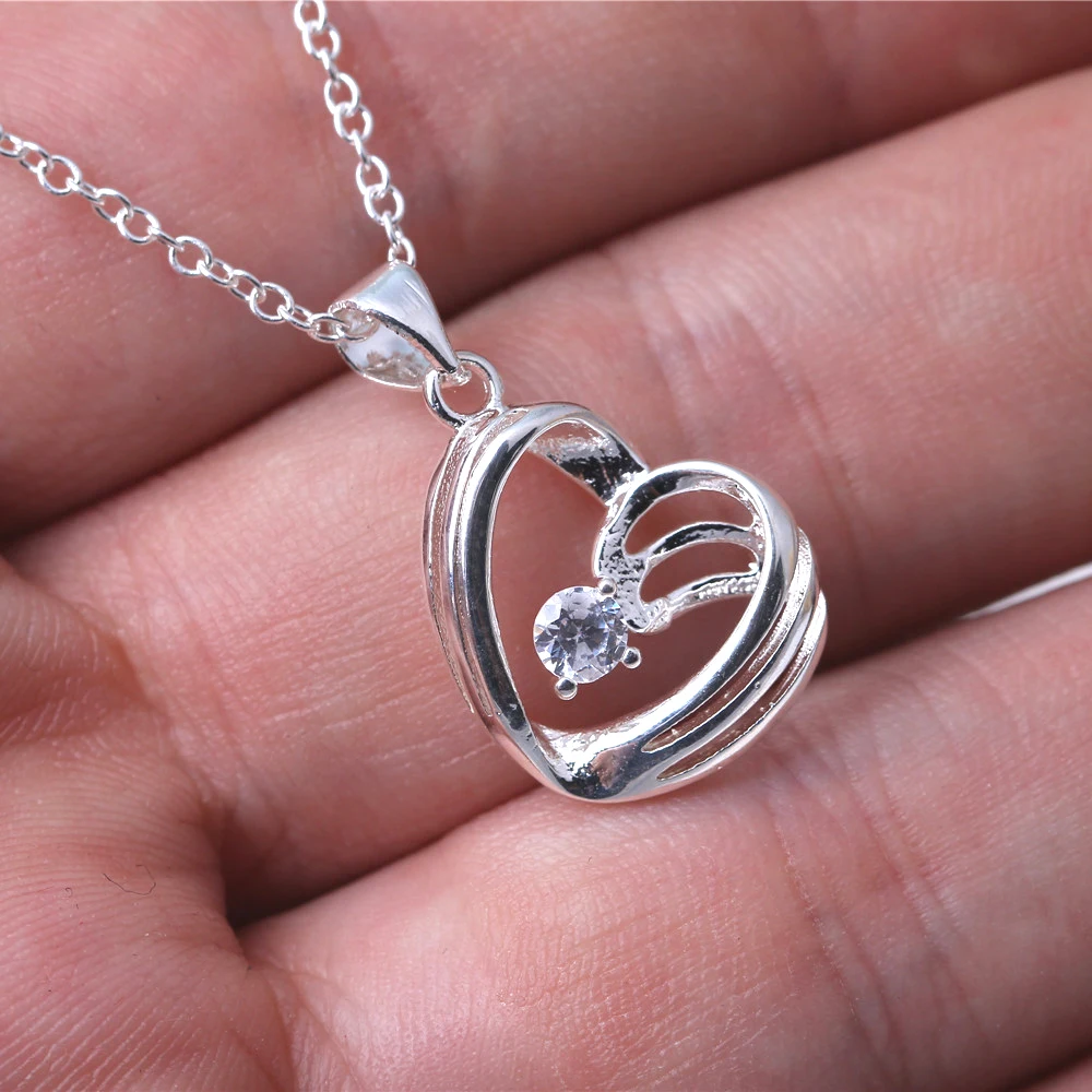 WQQCR Fashion Wholesale 925 Stereo Love Zircon Fashion Necklace Pendant Female Mom Love Gift Holiday Gift + Necklace
WQQCR Fashion Wholesale 925 Stereo Love Zircon Fashion Necklace Pendant Female Mom Love Gift Holiday Gift + Necklace