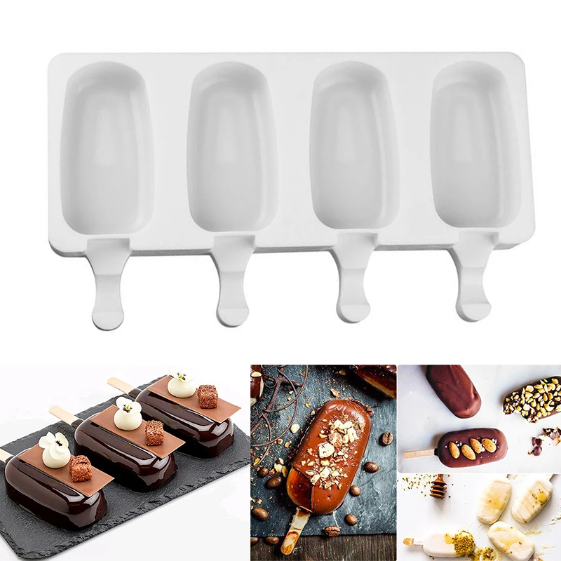 2 Sizes Homemade Ice Cream Molds 4 Cavities Silicone DIY Popsicle Mold Making Tool Juice Dessert Maker With 10 Popsicle Sticks
2 Sizes Homemade Ice Cream Molds 4 Cavities Silicone DIY Popsicle Mold Making Tool Juice Dessert Maker With 10 Popsicle Sticks