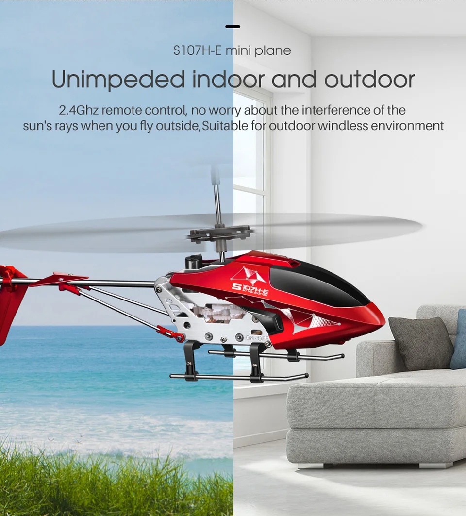 2.4G 3.5CH Hover Altitude Hold RC Helicopter With Gyro RTF - S107H 10 2.4G 3.5CH Hover Altitude Hold RC Helicopter With Gyro RTF - S107H 10