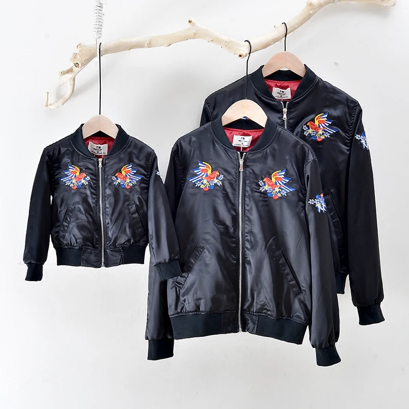 Spring and autumn Father Mother Kids Outfits Family Matching clothes Embroidery Jacket Parent-child coats Children outerwears
Spring and autumn Father Mother Kids Outfits Family Matching clothes Embroidery Jacket Parent-child coats Children outerwears