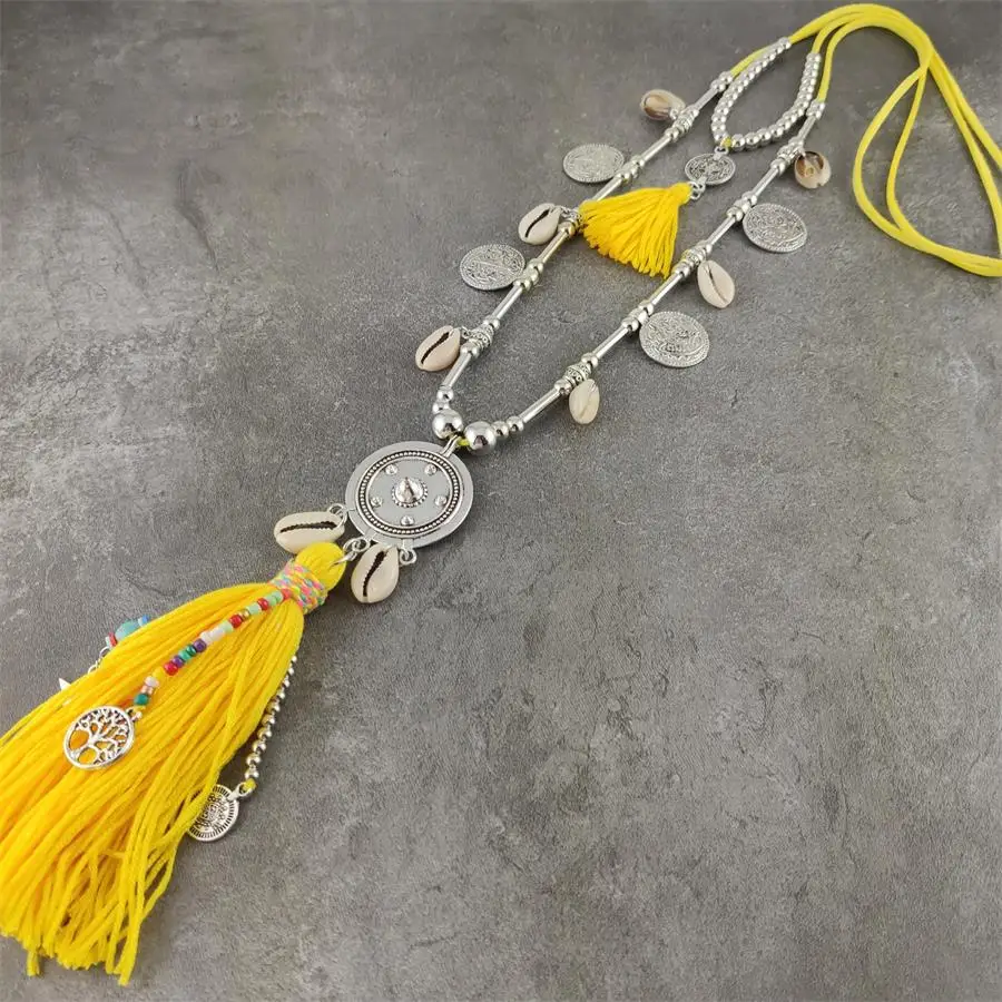 Boho Yellow Necklaces For Women Long Shell Colorful Beads Pendant Statement Necklace Beaded Ethnic Jewelry Handmade
Boho Yellow Necklaces For Women Long Shell Colorful Beads Pendant Statement Necklace Beaded Ethnic Jewelry Handmade