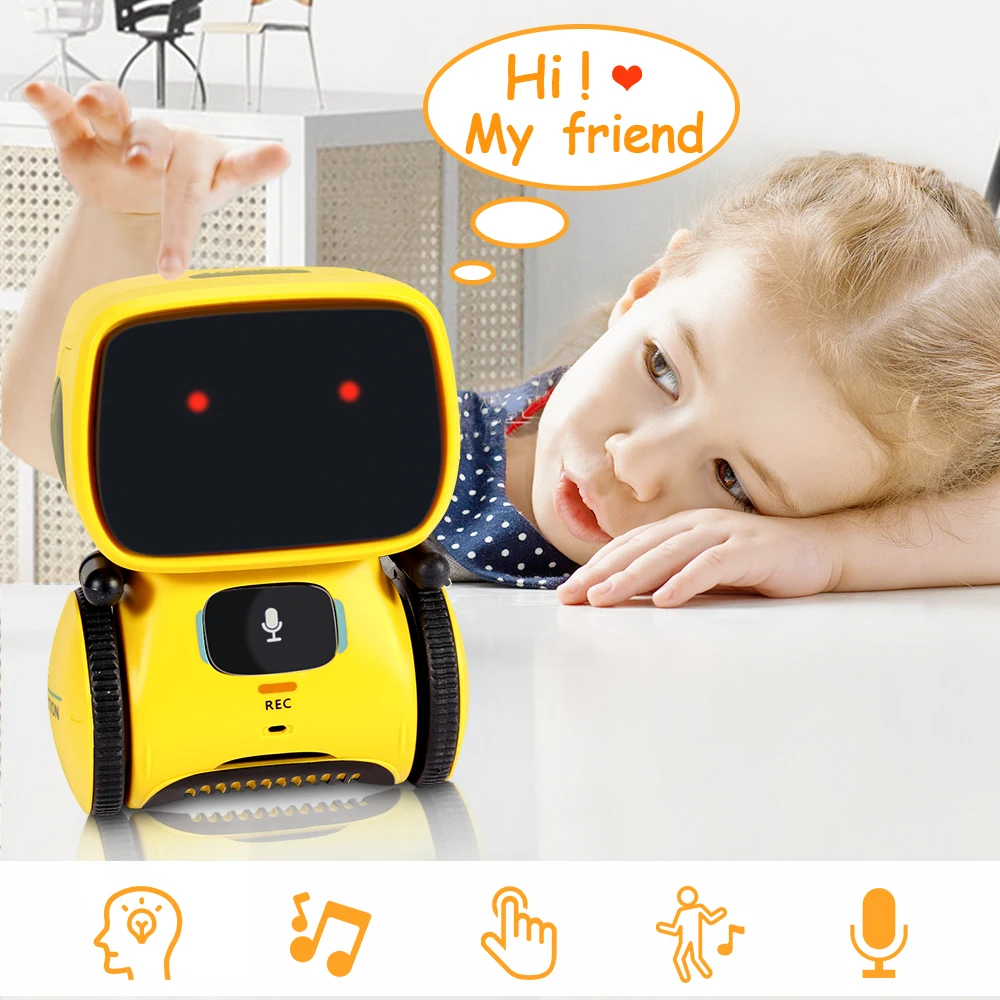 AT ROBOT APOLLO Smart Robot Interactive Intelligent Robot Voice Control Click Sensitive Recording Mode Walking Toys Kids Gift
AT ROBOT APOLLO Smart Robot Interactive Intelligent Robot Voice Control Click Sensitive Recording Mode Walking Toys Kids Gift