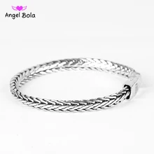 Cool mujeres Biker bicicleta cadena de la motocicleta de plata antigua de las mujeres pulseras de Buda y Biba brazaletes joyería de moda(China)