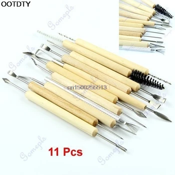 1set 11pcs Wood Handle Wax Pottery Clay Sculpture Carving Modeling Tool DIY Craft
1set 11pcs Wood Handle Wax Pottery Clay Sculpture Carving Modeling Tool DIY Craft