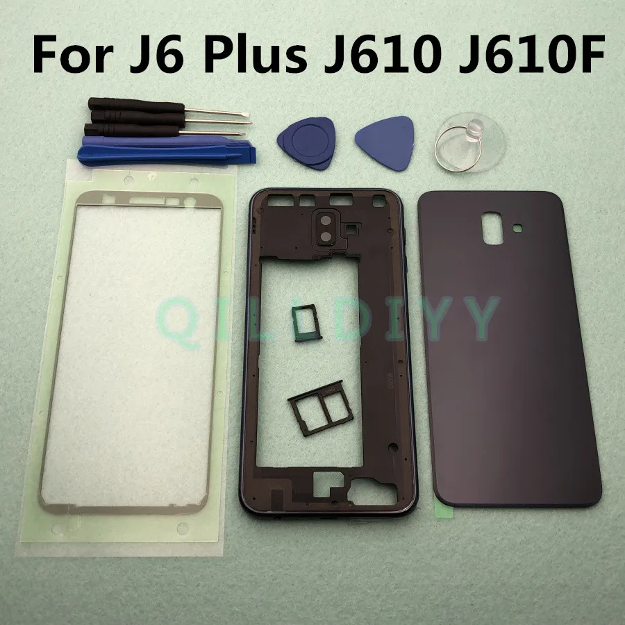 Full Housing Front Chassis Middle Frame + Back Battery Cover For Samsung Galaxy J6 Plus 2018 J6+ J610 J610F + Sticker Tools
Full Housing Front Chassis Middle Frame + Back Battery Cover For Samsung Galaxy J6 Plus 2018 J6+ J610 J610F + Sticker Tools