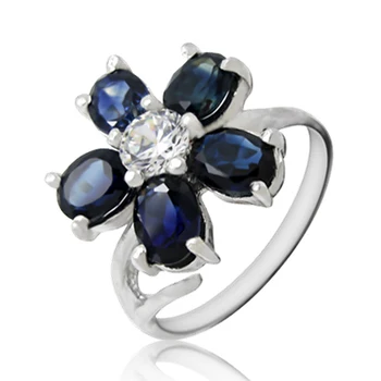 

Qi Xuan_Dark Blue Stone Luxury Rings_Fashion Ring_S925 Solid Sliver Dark Blue Stone Rings_Manufacturer Directly Sales