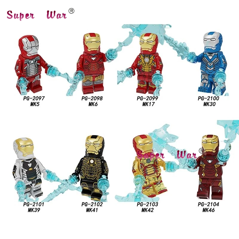 Single Avengers Endgame Endgame IronMan Iron Man MK5 MK6 MK17 MK30 MK39 KM41 MK42 MK46 building blocks Kids Toys
Single Avengers Endgame Endgame IronMan Iron Man MK5 MK6 MK17 MK30 MK39 KM41 MK42 MK46 building blocks Kids Toys