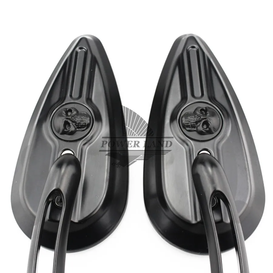 Trasporto-libero-del-motociclo-alluminio-nero-cranio-rearviwe-specchi-misura-per-harley-sporster-dyna-road-glide (5)