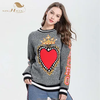 SISHION 2019 Spring Thicken Top Knitted Sweaters Plus Size Women Long Sleeve O-Neck Outerwear Pullovers Gray DL7054
SISHION 2019 Spring Thicken Top Knitted Sweaters Plus Size Women Long Sleeve O-Neck Outerwear Pullovers Gray DL7054