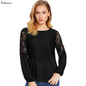 2018 Fashion Women Loose Casual Chiffon Long Sleeve Lace Shirt Tops blusa
2018 Fashion Women Loose Casual Chiffon Long Sleeve Lace Shirt Tops blusa