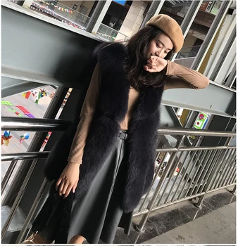 2018 new fashion casual temperament fur vest female Slim long autumn and winter imitation fox fur vest
2018 new fashion casual temperament fur vest female Slim long autumn and winter imitation fox fur vest