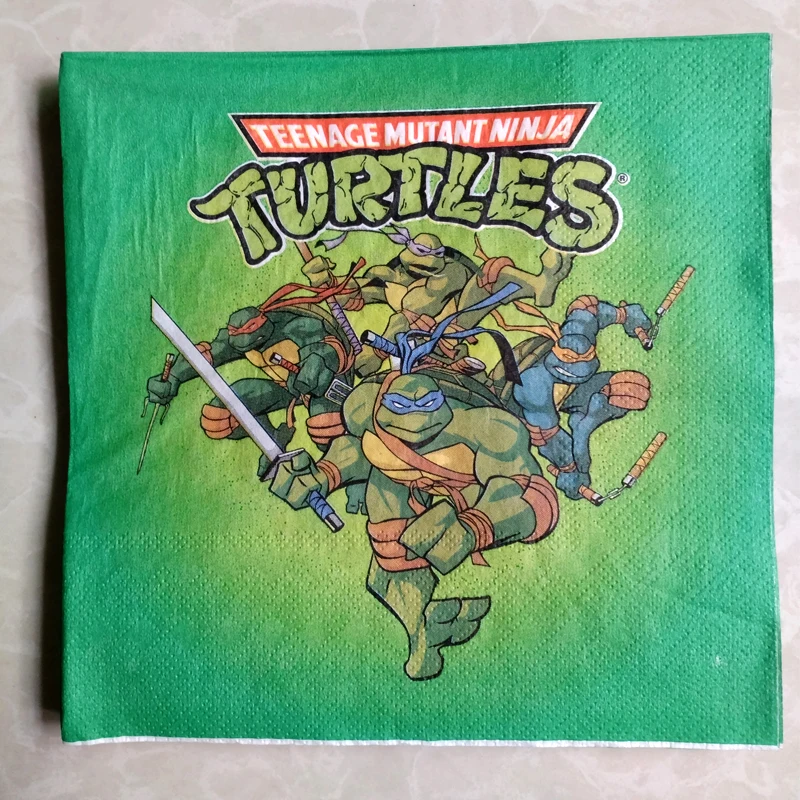 Baby Shower Tissues Food Grade Paper Serviette Teenage Ninja Turtles Theme Napkin Decorate Birthday Party Kid Favors Towels 20PC
Baby Shower Tissues Food Grade Paper Serviette Teenage Ninja Turtles Theme Napkin Decorate Birthday Party Kid Favors Towels 20PC