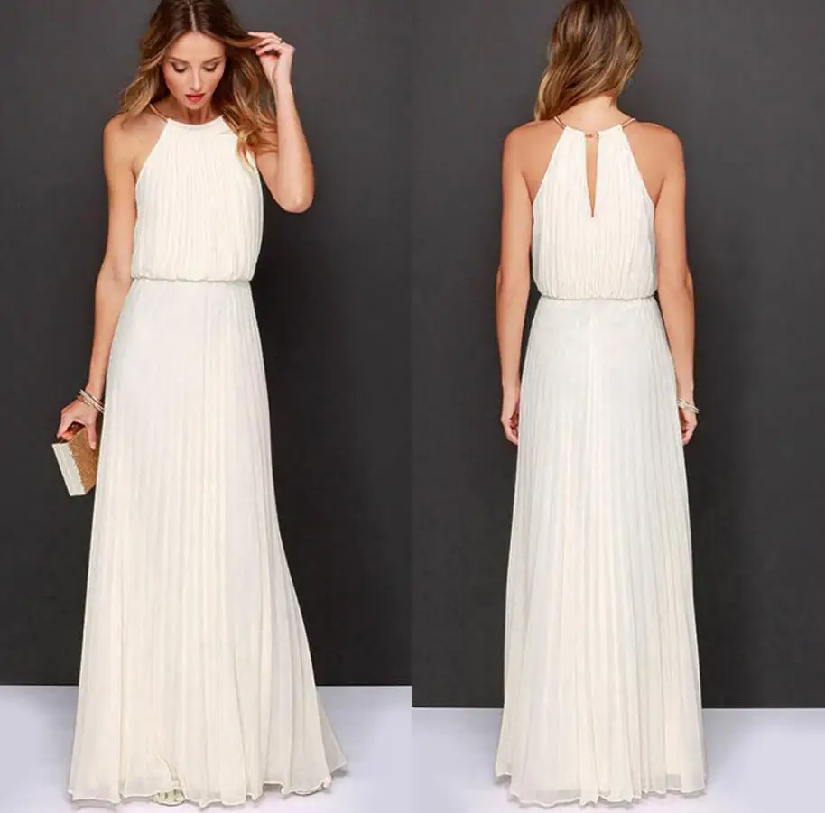 2018 Summer Women Chiffon Beach Women's Dresses Sexy Sleeveless Elegant Casual Red White Maxi Long Party Dress Colorful Dress
2018 Summer Women Chiffon Beach Women's Dresses Sexy Sleeveless Elegant Casual Red White Maxi Long Party Dress Colorful Dress