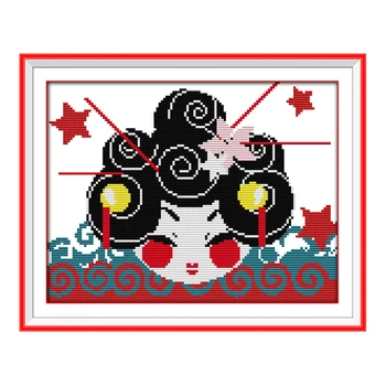 JoySunday counted cross stitch diy Japanese dolly doll carton red star DMC14CT11CT cotton needlework baby room bedroom painting
JoySunday counted cross stitch diy Japanese dolly doll carton red star DMC14CT11CT cotton needlework baby room bedroom painting