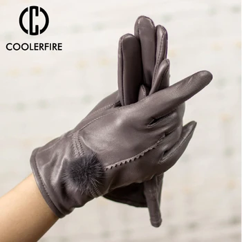 Fashion Genuine Sheepskin Leather Gloves Women Winter Mittens Warm Gloves For Woman Full Finger Outdoor Driving Gloves ST040
Fashion Genuine Sheepskin Leather Gloves Women Winter Mittens Warm Gloves For Woman Full Finger Outdoor Driving Gloves ST040