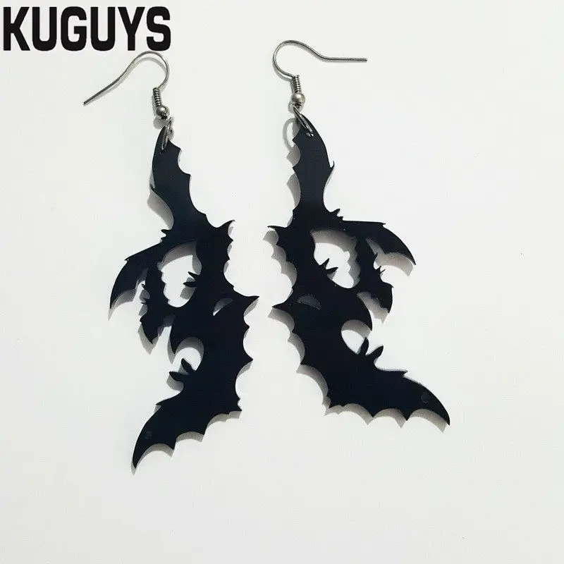 KUGUYS Fashion Jewelry Oorbellen Black Acrylic Animal Long Earrings for Women Pendientes HipHop Bat Drop Earring DS DJ Brincos
KUGUYS Fashion Jewelry Oorbellen Black Acrylic Animal Long Earrings for Women Pendientes HipHop Bat Drop Earring DS DJ Brincos