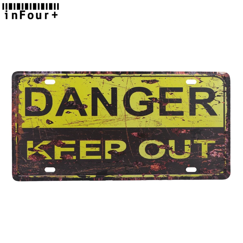 Danger Keep Out Car License Plate Vintage Home Decor Metal Tin Sign Bar Cafe House Wall Decorative Metal Sign Cool Metal Plaque
Danger Keep Out Car License Plate Vintage Home Decor Metal Tin Sign Bar Cafe House Wall Decorative Metal Sign Cool Metal Plaque