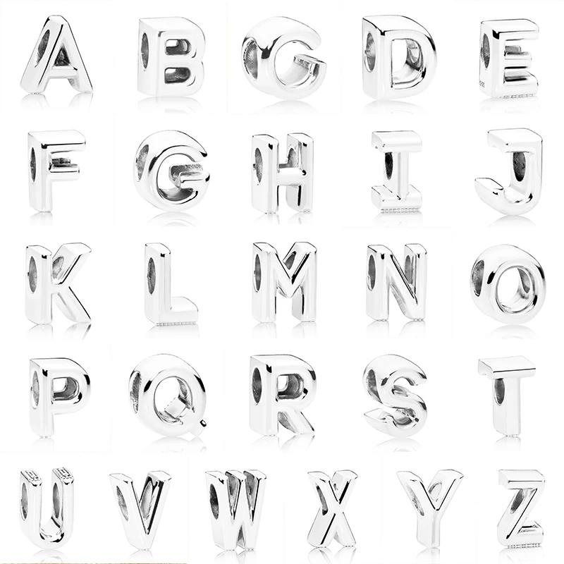 Authentic 925 Sterling Silver Vintage Alphabet A-Z 26 Letters Charm Fit Pandora Bracelet Bangle DIY Jewelry
Authentic 925 Sterling Silver Vintage Alphabet A-Z 26 Letters Charm Fit Pandora Bracelet Bangle DIY Jewelry
