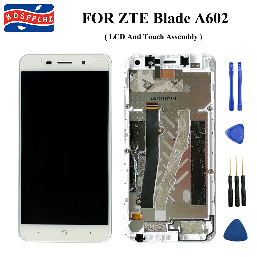 HOSPPLHZ For ZTE Blade A602 LCD Display+Touch Screen Good Screen Digitizer Assembly+Frame Replacement For ZTE Mobile phone+tools
HOSPPLHZ For ZTE Blade A602 LCD Display+Touch Screen Good Screen Digitizer Assembly+Frame Replacement For ZTE Mobile phone+tools