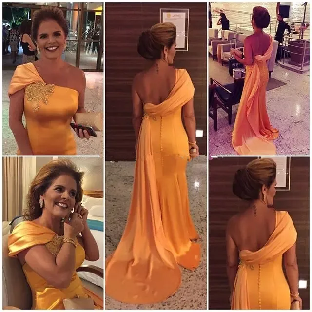 One Shoulder Gold Mother of the Bride Dress Appliques with Beaded Elegant Dress for Mom Back Straps African Wedding Party Dress
One Shoulder Gold Mother of the Bride Dress Appliques with Beaded Elegant Dress for Mom Back Straps African Wedding Party Dress