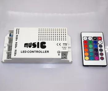 New DC12-24V Music Sound LED Controller with 3 Channels 9A 24key IR Remote Control for 5050 3528 5630 RGB LED Strip Light