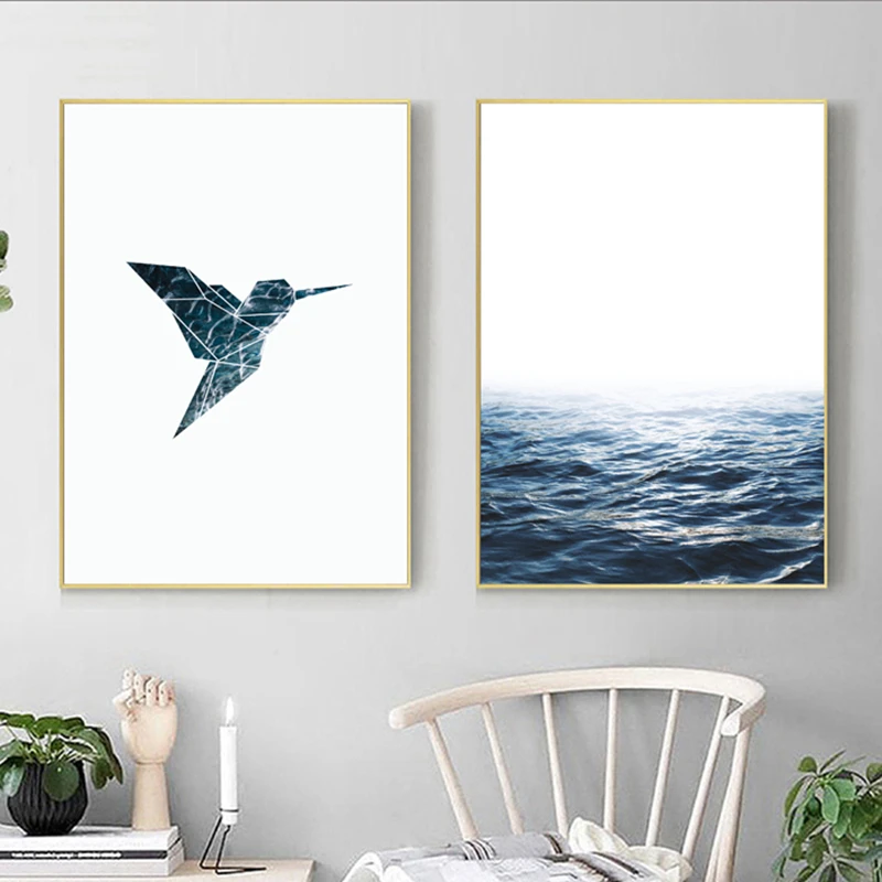 Blue Ocean Art Canvas Painting Sea Waves Wall Pictures For Home Nordic Seascape Decoracion, Geometric Artwork Bird Prints Poster
Blue Ocean Art Canvas Painting Sea Waves Wall Pictures For Home Nordic Seascape Decoracion, Geometric Artwork Bird Prints Poster