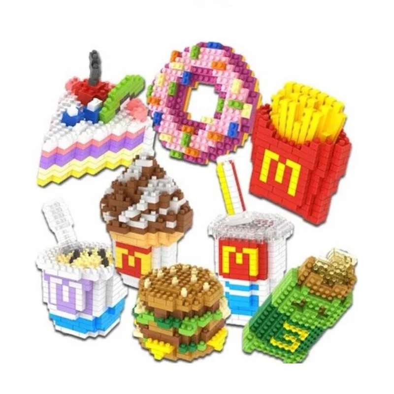 Delicious McDonald Dessert micro diamond block hamburger Cola drink Fries Pie McFlurry ice cream cake Doughnut nanoblock toys
Delicious McDonald Dessert micro diamond block hamburger Cola drink Fries Pie McFlurry ice cream cake Doughnut nanoblock toys