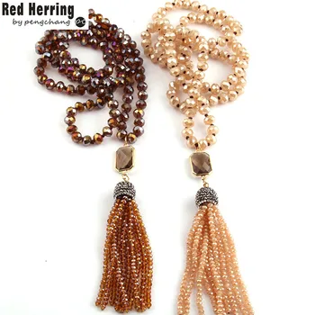 Free Shipping Fashion Bohemian Jewelry Long Crystal Glass Knotted Rectangle Crystal Glass Tassel Necklace
Free Shipping Fashion Bohemian Jewelry Long Crystal Glass Knotted Rectangle Crystal Glass Tassel Necklace