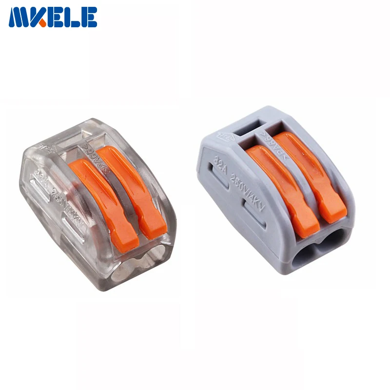 10pcs WAGO 222-412(PCT212) Universal Compact Wire Wiring Connector 2 pin Conductor Terminal Block With Lever 0.08-2.5mm2
10pcs WAGO 222-412(PCT212) Universal Compact Wire Wiring Connector 2 pin Conductor Terminal Block With Lever 0.08-2.5mm2
