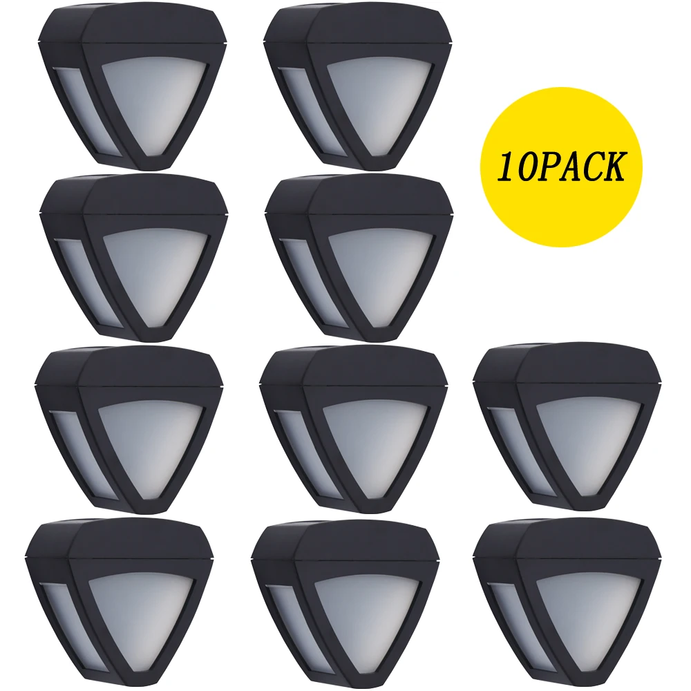 10PCS PACK LED Solar Lamp Outdoor Lighting Wireless Solar Powered Wall Lamp IP44 Waterproof Warm White/Cold White for Garden
10PCS PACK LED Solar Lamp Outdoor Lighting Wireless Solar Powered Wall Lamp IP44 Waterproof Warm White/Cold White for Garden