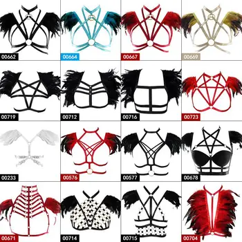 Women Plus Size Harness Bra Strappy Cage Wings Feather Crop Top Goth Steampunk Lingerie Elastic Plus Size Festival Rave Wear
Women Plus Size Harness Bra Strappy Cage Wings Feather Crop Top Goth Steampunk Lingerie Elastic Plus Size Festival Rave Wear