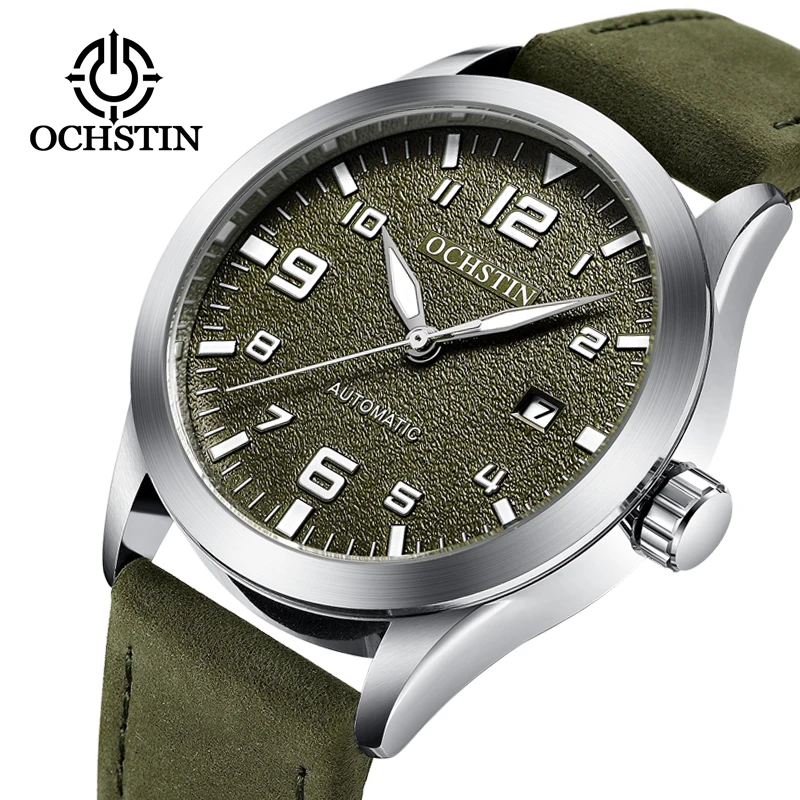 Switzerland Brand Men's Mechanical Watch Army Green Luxury Automatic Sport Watches Waterpoof Leather Relogio Masculino Man 62028
Switzerland Brand Men's Mechanical Watch Army Green Luxury Automatic Sport Watches Waterpoof Leather Relogio Masculino Man 62028