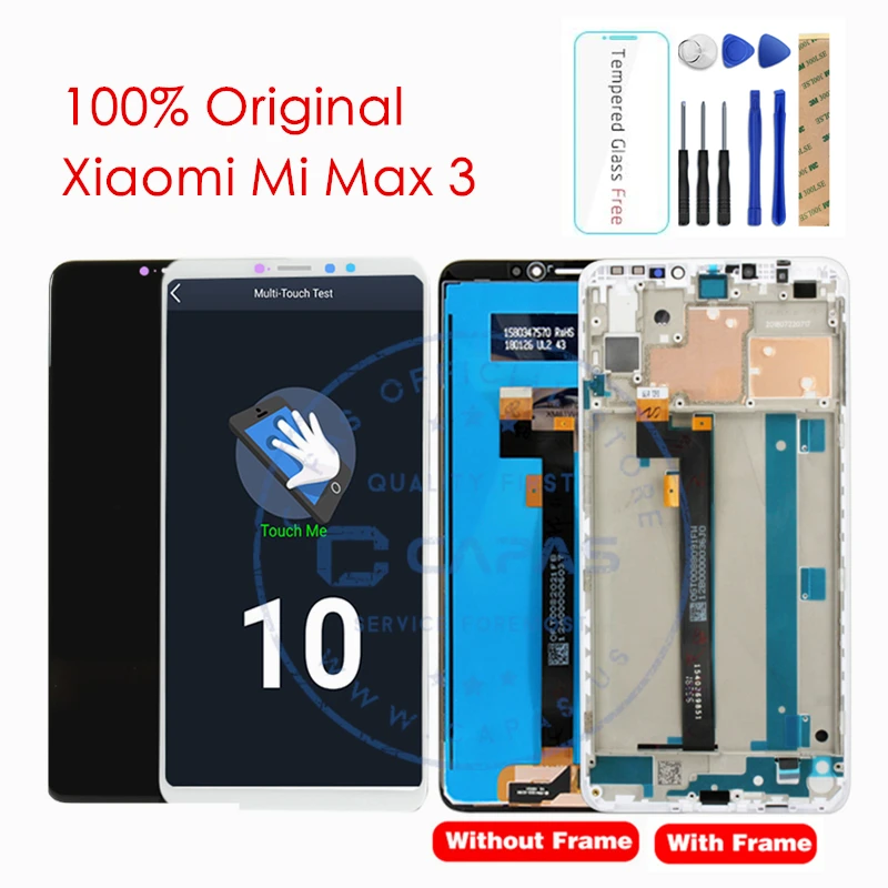 Original For Xiaomi Mi Max 3 LCD Display + Frame 10 Touchscreen For Xiaomi Mi Max 3 LCD Digitizer Replacement Repair Spare Parts
Original For Xiaomi Mi Max 3 LCD Display + Frame 10 Touchscreen For Xiaomi Mi Max 3 LCD Digitizer Replacement Repair Spare Parts
