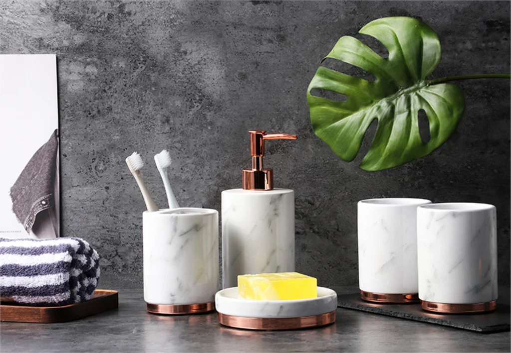High-grade European Style 5PCS Bathroom Accessories Set Wash Cups Toothbrush Holder Soap Dish Dispenser Bathroom Products LFB297
High-grade European Style 5PCS Bathroom Accessories Set Wash Cups Toothbrush Holder Soap Dish Dispenser Bathroom Products LFB297