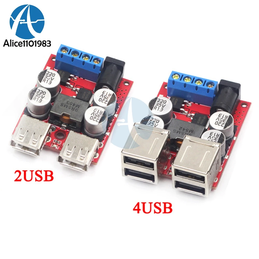 DC-DC Vehicle Charging Board 8V-35V 5V 8A Power Supply Depressurization Module 2 4 port USB Output mobile Charger
DC-DC Vehicle Charging Board 8V-35V 5V 8A Power Supply Depressurization Module 2 4 port USB Output mobile Charger