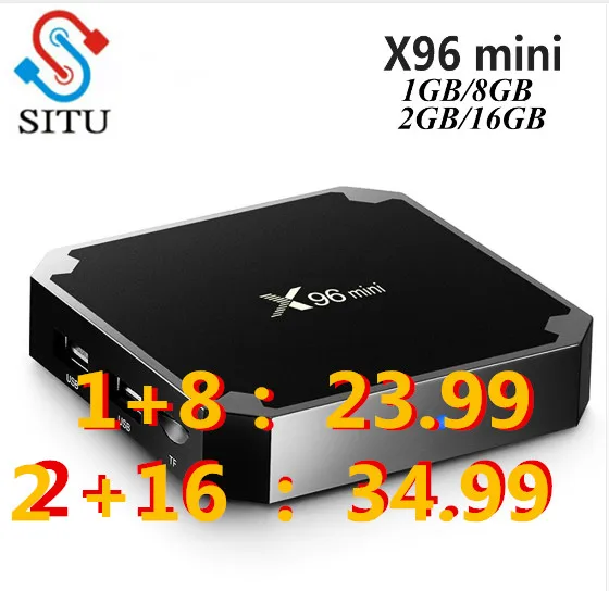

SITU X96 mini Android 7.1 Smart TV BOX 2GB 16GB 1GB 8GB Amlogic S905W Quad Core support 4K 30tps 2.4GHz WiFi X96mini Set top box