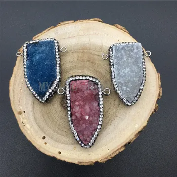 MY1288 Dagger Shape Crystal Druzy Quartz Drusy Connector Pendant Paved Rhinestone Edges For Necklace Women Jewelry
MY1288 Dagger Shape Crystal Druzy Quartz Drusy Connector Pendant Paved Rhinestone Edges For Necklace Women Jewelry
