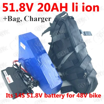 GTK Triangle 52v ebike battery 52v 20ah Lithium battery pack BMS 14S for 1500W Electric Bicycle bike scooter + bag + 3A charger
GTK Triangle 52v ebike battery 52v 20ah Lithium battery pack BMS 14S for 1500W Electric Bicycle bike scooter + bag + 3A charger