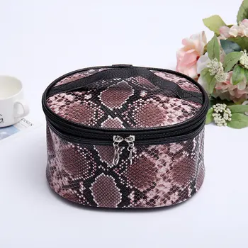 New Ladies Cosmetic Bag PU Leather Organizer Bucket Zipper Cosmetics Designer Serpentine Storage Bag Multifunctional Makeup Bag 
New Ladies Cosmetic Bag PU Leather Organizer Bucket Zipper Cosmetics Designer Serpentine Storage Bag Multifunctional Makeup Bag