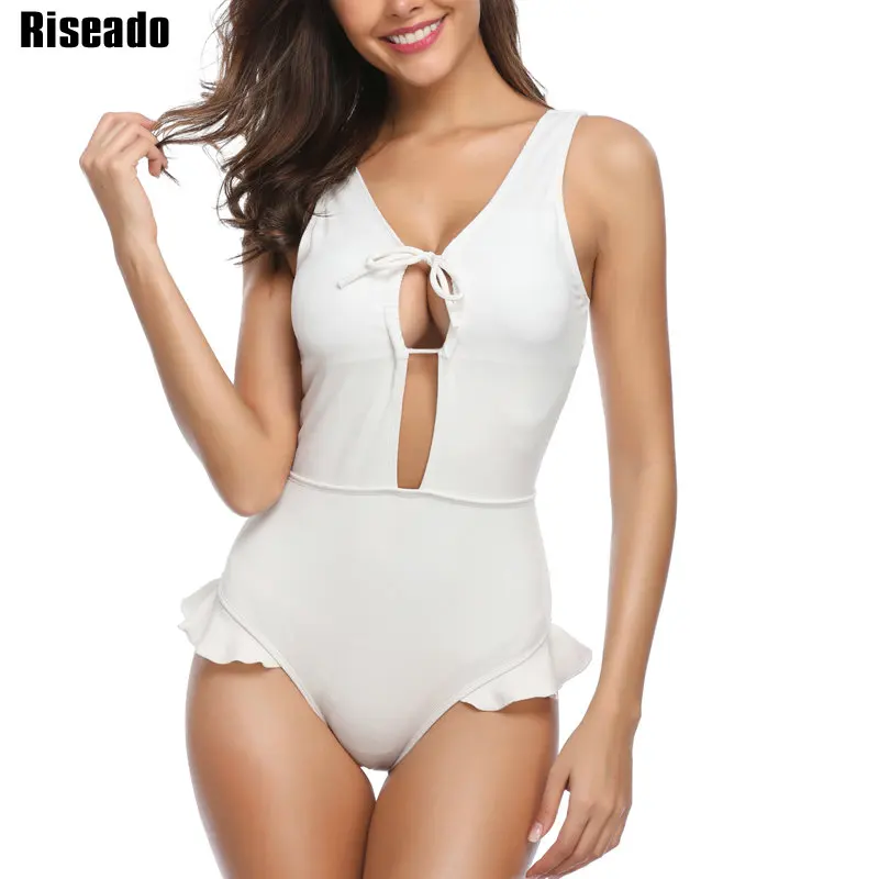 Riseado New One Piece Swimsuit 2019 Sexy Plunging Swimwear Women Ruffle Open Back Women Swimsuits Solid Bathing Suits
Riseado New One Piece Swimsuit 2019 Sexy Plunging Swimwear Women Ruffle Open Back Women Swimsuits Solid Bathing Suits