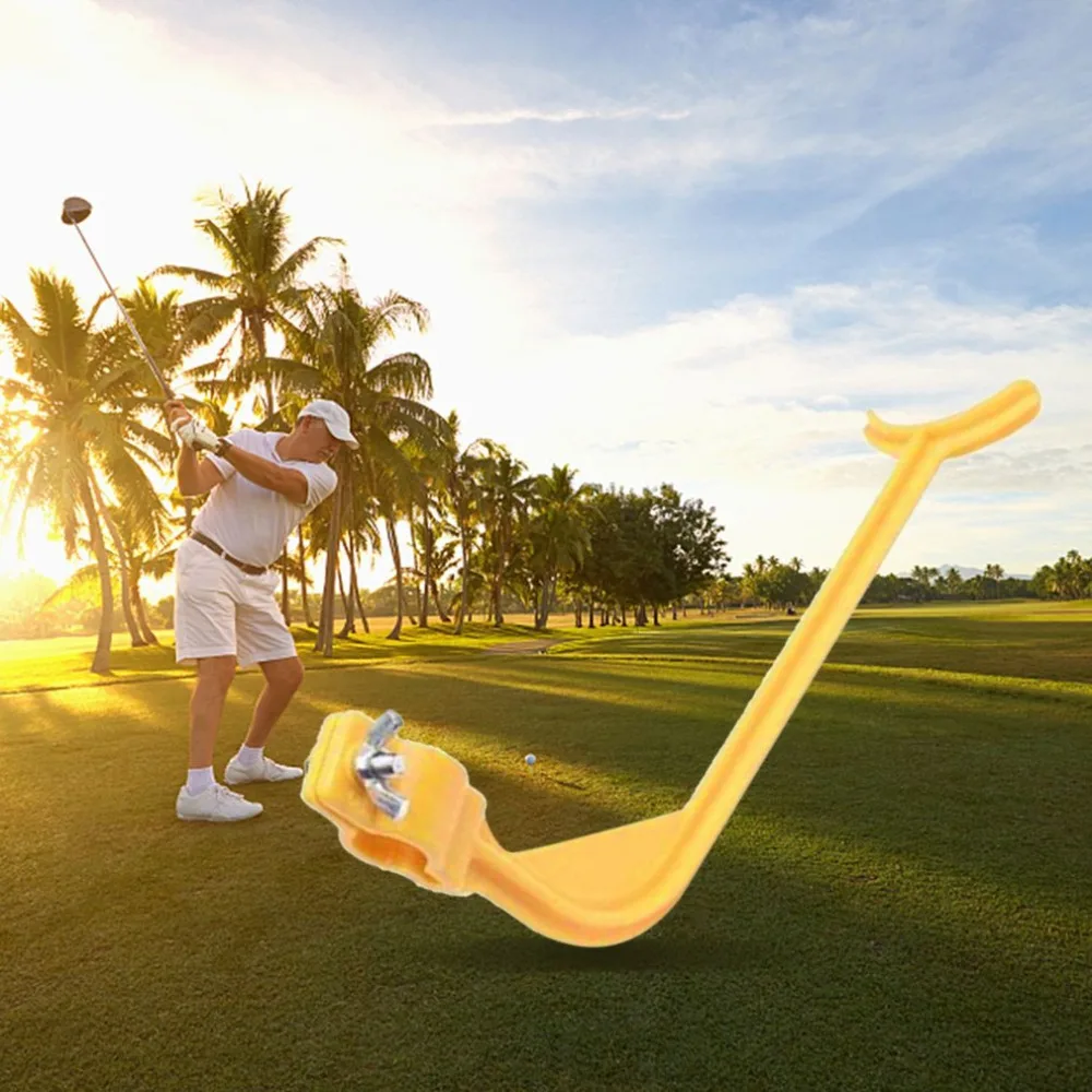 Hewolf Golf Swing Trainer Educational Practice Guide Beginner Gesture Alignment Golf Club Correct Wrist Training Aid Tools