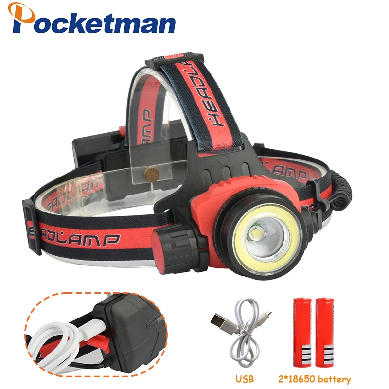 XM-L T6 2X LED 4200 Lumens USB Headlamp Zoom headlight + COB Light Suitable for fishing, adventure, travel
XM-L T6 2X LED 4200 Lumens USB Headlamp Zoom headlight + COB Light Suitable for fishing, adventure, travel