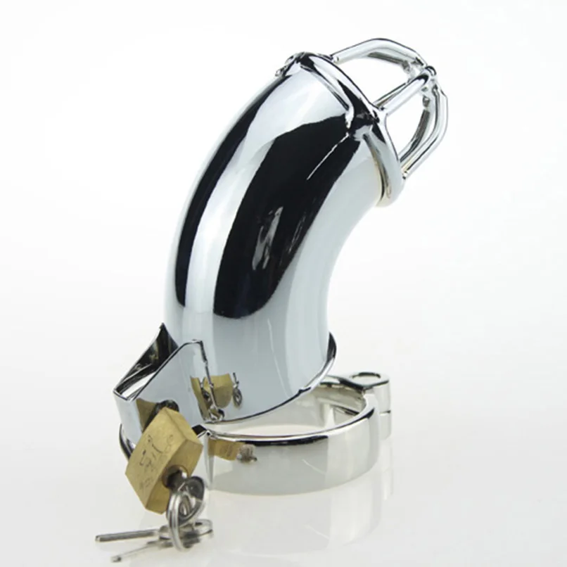 Metal Cock Cage With 3 Size Penis Ring Chastity Device Male Sex Product, Chastity Belt Virginity Lock Penis Cage Sex Toy For Man